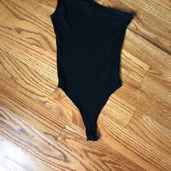 LNA One Shoulder Black Bodysuit NWOT - Picture 3 of 5